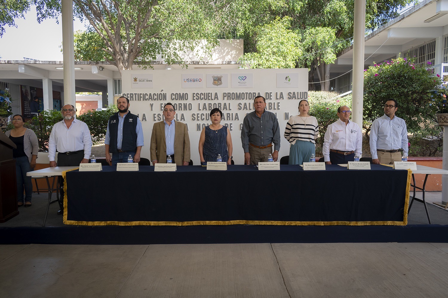 CERTIFICA SESA A LA ESCUELA SECUNDARIA GENERAL No. 6, JOSEFINA NOVA DE GONZÁLEZ COMO PROMOTORA DE LA SALUD