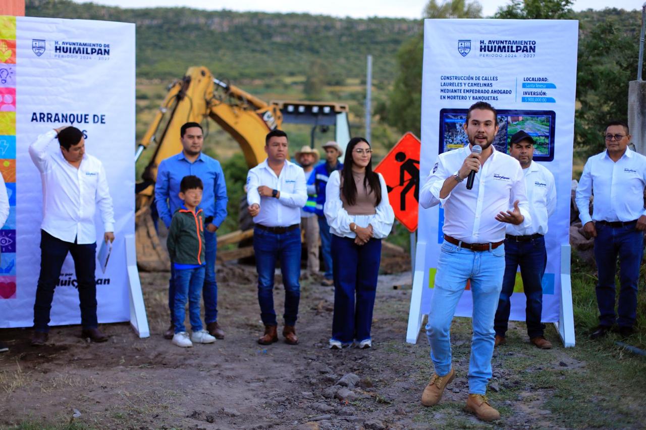 ARRANCA JAIRO MORALES OBRA PÚBLICA EN HUIMILPAN