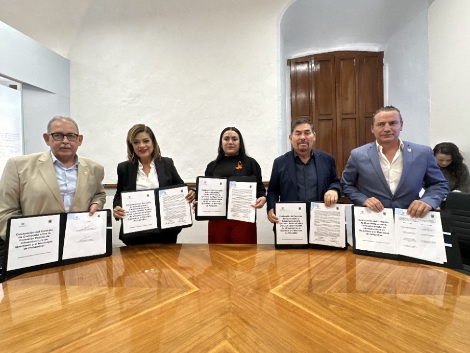 FIRMAN SECTOR DE OBRAS PÚBLICAS Y MUNICIPIO DE PEÑAMILLER CONVENIO DE COLABORACIÓN