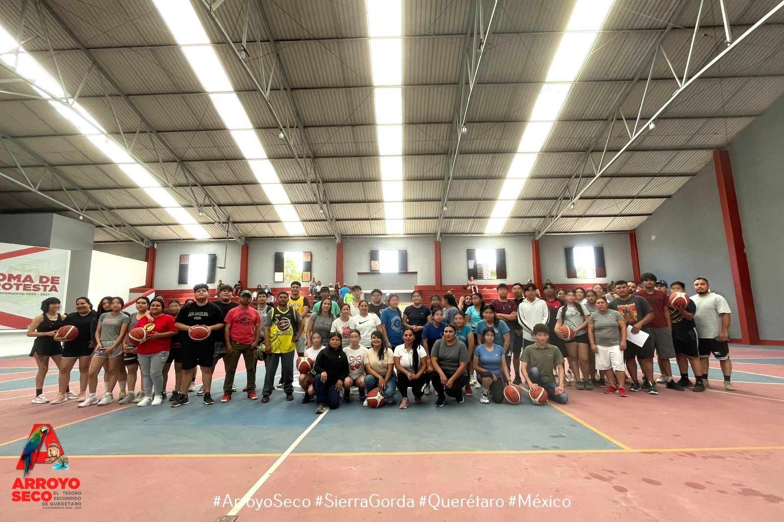 GOBIERNO MUNICIPAL DE ARROYO SECO DA INICIO A LA IX LIGA MUNICIPAL DE BÁSQUETBOL FEMENIL Y VARONIL