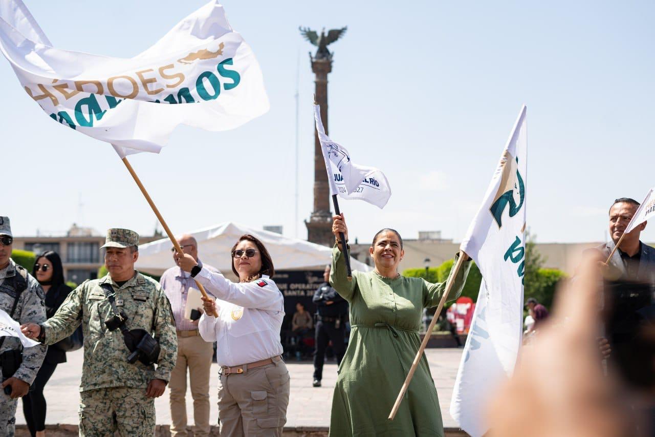 DAN BANDERAZO DE INICIO AL OPERATIVO SEMANA SANTA DEL PROGRAMA HÉROES PAISANOS EN SAN JUAN DEL RÍO