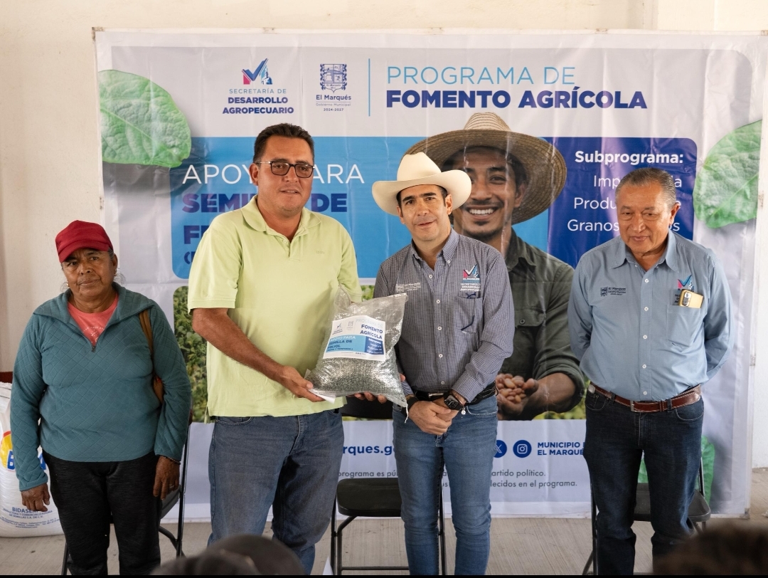 EL MARQUÉS IMPULSA LA PRODUCCIÓN AGRÍCOLA CON ENTREGA DE SEMILLA DE FRIJOL